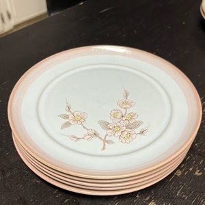 5 Denby Normandy tea plates